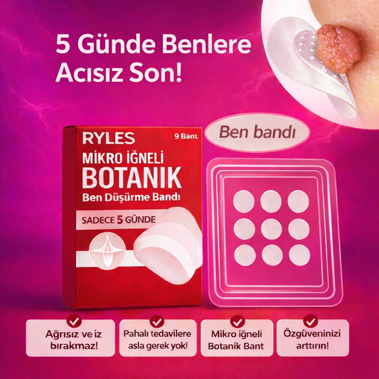 Ryles Mikro İğneli Ben Ve Siğil Düşürücü Bant – 5 Günde İz Bırakmadan Düşürür