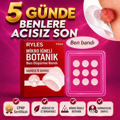 Ryles Mikro İğneli Ben Bandı 5 Günde Acısız Son!