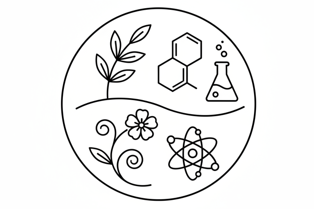 doğal kimyasal yuvarlak ikon arka plan beyaz